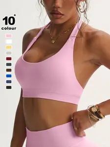 Women's Backless Yoga Sports Bra, Quick-Dry Soft Removable Pads, Gym Workout & Daily Wear, Summer Fashion Sporty Underwear