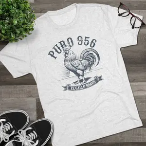 Unisex Tee, El Gallo Bravo – Rise of the Warrior Rooster, Vintage Rooster T-Shirt, Rio Grande Valley Shirt, Full-Figure Bird Top, Strong Casual Menswear