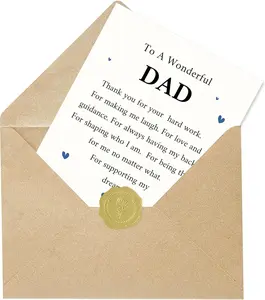 IDU Fathers Day Card,Fathers Day Cards Gifts Decorations for Dad from Daughter Son,Happy Father'S Day Card Gifts Ideas with Envelope,Appreciation Thank You Cards for Father