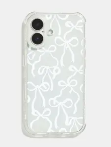 Bows Tough Phone Case iPhone, Clear Tough Case, Compatible with iPhone 11 12 13 14 15 16 17 Air Series, Slim Shockproof Protective Case
