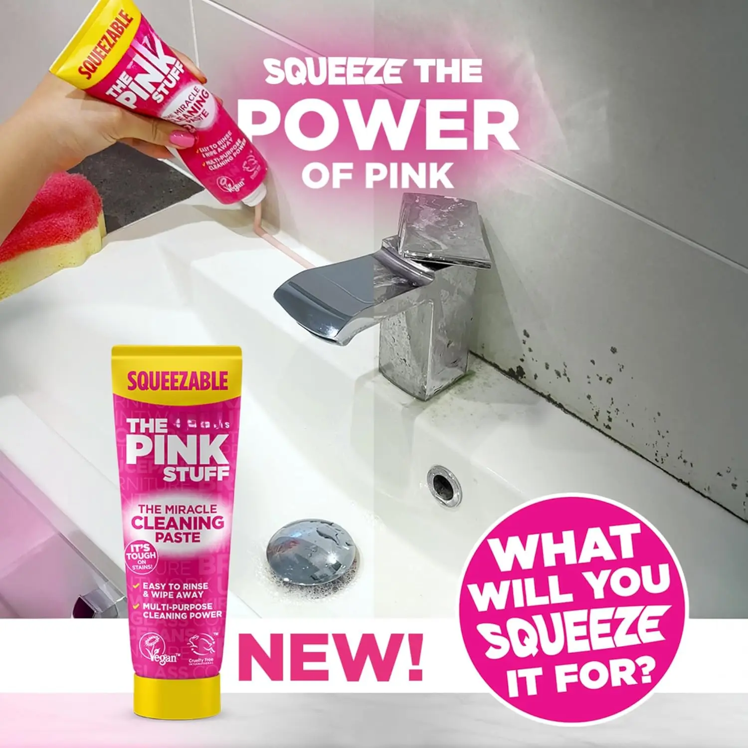 The Pink Stuff 300g Squeezable Household Cleaning Paste with