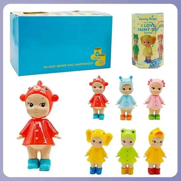 Sonny Angel Blind Boxed Collection – Rainy Day Series Full Boxed Set of 6 Adorable Cute Mini Figures