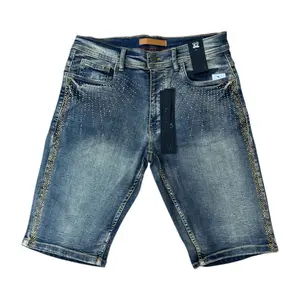 S603 - Starlight Rhinestone Patterned Slim-Fit Stretchable Shorts