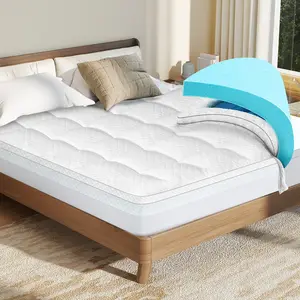 【VALUXE】 Dual Layer Mattress Toppers Queen Size,2 Inch Cooling Gel Memory Foam Plus 1 Inch Pillow Top, with 8-21” Inch Deep Pocket