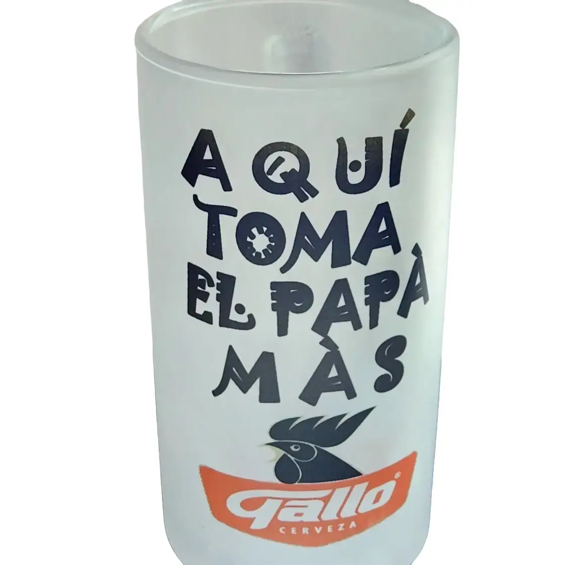 Frosted Glass Beer Mug Gallo 16 oz GUATE Drinkware Cup glass cup