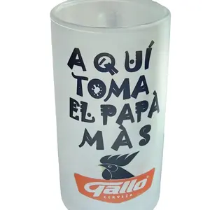 Frosted Glass Beer Mug Gallo 16 oz GUATE Drinkware Cup glass cup