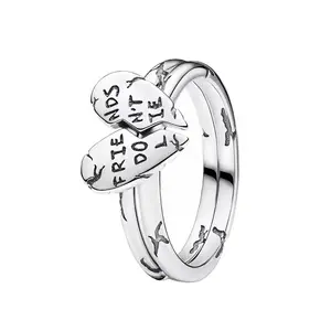 Friends Don’t Lie Friendship Ring – Inspirational Quote Band, Thoughtful Gift for Friends, Besties & Soulmates