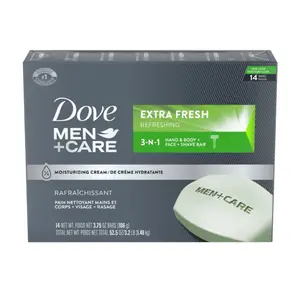 Men Care Body and Face Bar Soap, Extra Fresh, 3.75 oz., 14 ct.