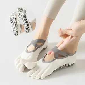 5-Toe Grip Yoga Socks for Women - Non-Slip Pilates & Workout Socks