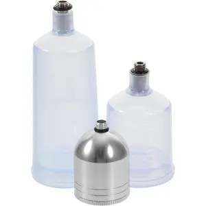 Luxshiny 3pcs Airbrush Replacement Pot Dispenser Clear Container Carafe Nail Airbrush Bottle Paint Bottles Clear Bottles Portion Bottle Professional Paint Cup