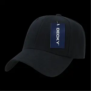 212 MAIN Decky Low Crown Pro Baseball Cap - Black, Adjustable, Hook-and-Loop