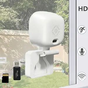 Security Camera 2.4G WiFi Window Camera with HD Video IR Night Vision Motion Detection Two-Way Voice for Home Security Indoor Surveillance Office Monitoring Window Protection and Multi-Scenario Use Support TF Card up to 64G and Cloud Storage Easy Setup in