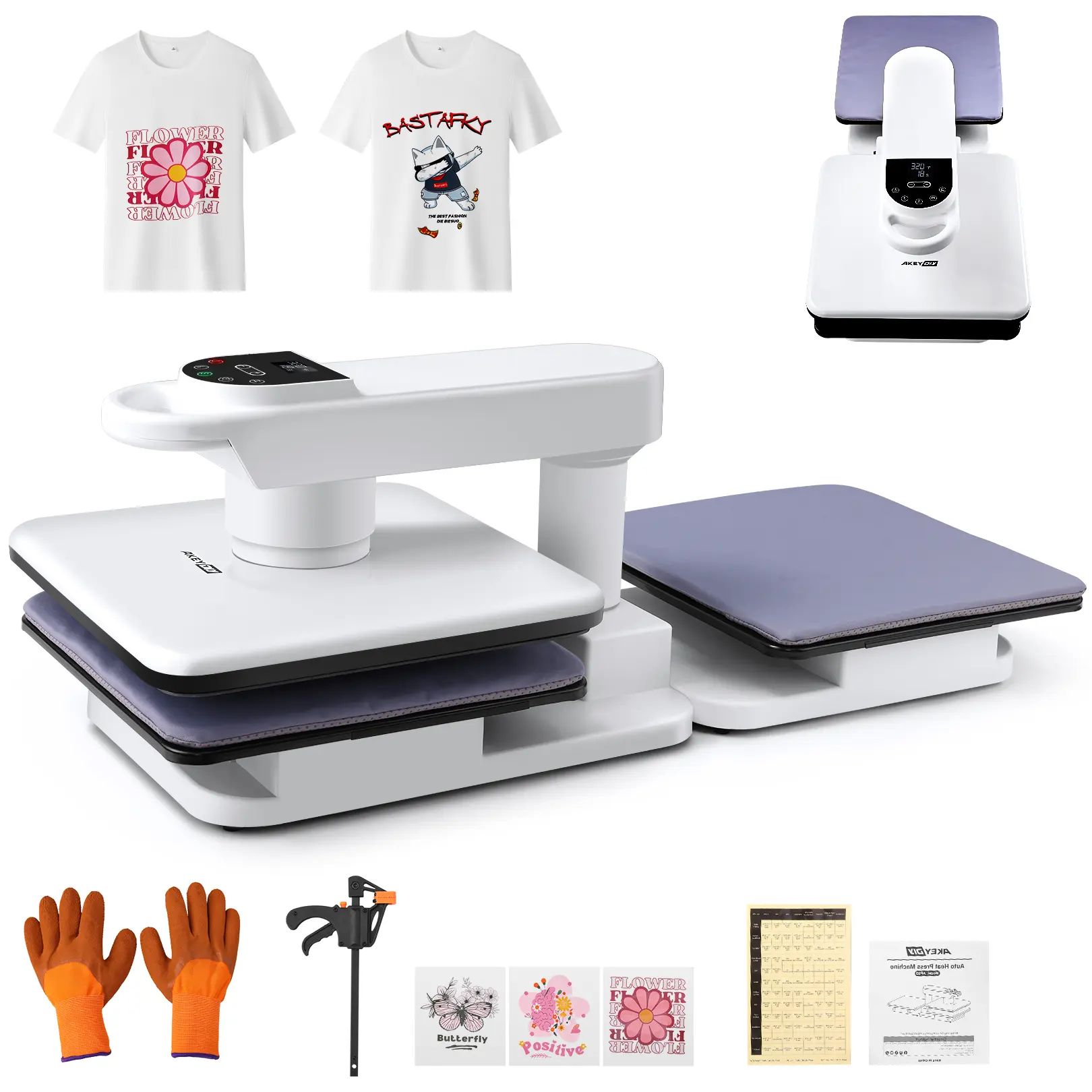 Dual Auto Heat Press-White