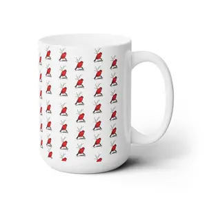 CG Creations 15 oz Red Cardinal Coffee Mug - Stylish Ceramic Drinkware for Home & Office - Easy Clean & Durable Beverage Cup