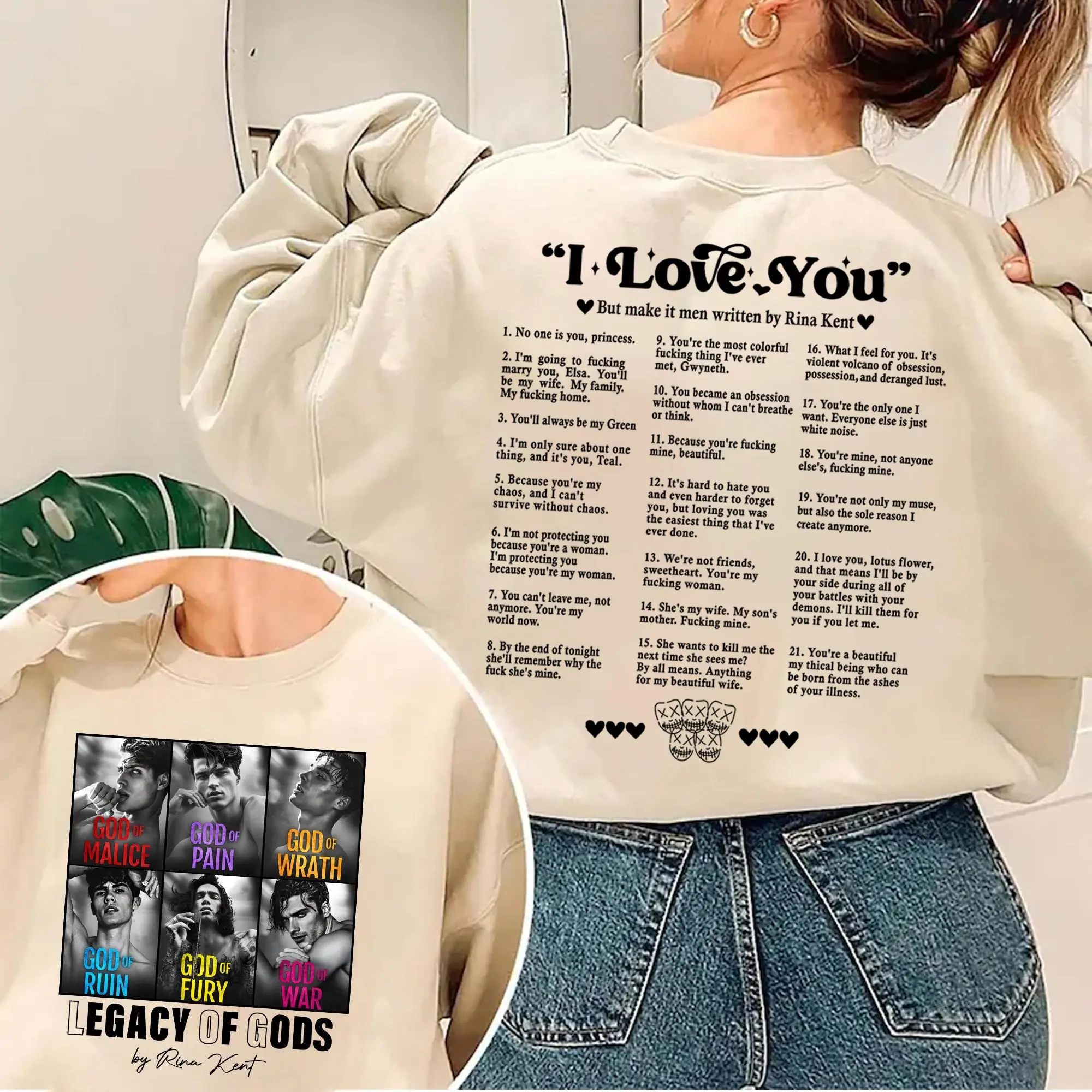 Retro Legacy of Gods Series Book T shirt, Legacy of Gods Heathens Shirt, Rina Kent Merch, Dark Romance Shirt, Bookish Merch, Booktok T-Shirt, T shirt, Hoodie Gifts Suitable for Book Lover
