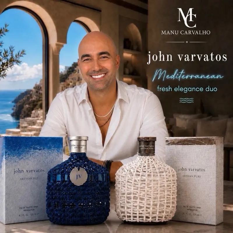 John Varvatos Artisan Combo bundle | Artisan blu + Artisan pure | Eau De Toilette 125ml (4.2 Fl.Oz)