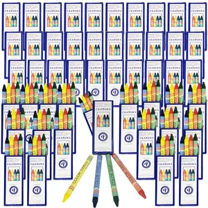 Color Swell Bulk Crayons 4 Packs - Restaurant Crayon Packs - 50 Packs 4 Crayons per Pack (200 crayons total) Home School , Excellent Gifts  for Birthday, Halloween, Christmas Gift.