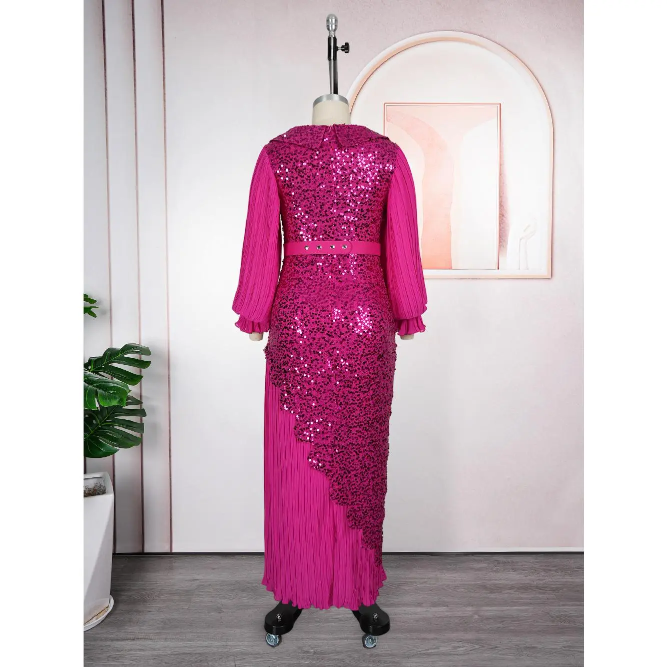 knee length dresses for ladies Long Sequin Plus Prom Dress with Underskirt- PromGirl