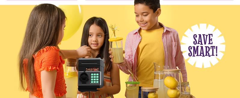 Piggy Bank for Boys Adults, Electronic ATM Coin Cash Bank with Password Code Lock and Auto Grab Bill Slot, Large Capacity Coin Bank Money Jar for Adults, Designed for All US Coins