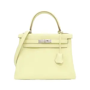 Pre-owned HERMÈS Calfskin Shoulder Bags Hermes Kelly28 Trillon Clemence bag