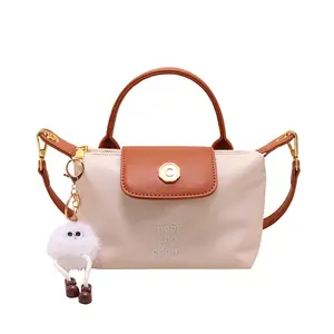 2025 new bag mini portable dumpling bag nylon cloth simple design shoulder crossbody mobile phone bag women's bag