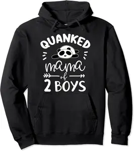Tired Mother of Two Boys - Mom of 2 Boys Panda Quanked Mom Pullover Hoodie - Lydiagarcia Shop 48B0968P3ZHQ