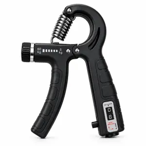 Adjustable Hand Grip Strengthener with Counter, Forearm Trainer, Finger Wrist Exerciser, Portable Grip Trainer for Home Gym Fitness