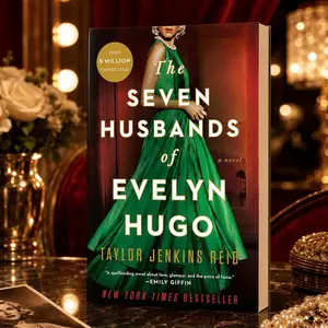 The Seven Husbands of Evelyn Hugo by Taylor Jenkins Reid – BookTok Literary Fiction Novel, Hollywood Fame Love Story