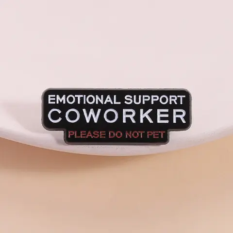 Emotional Support Colleague Lapel Pin, Business Office Humor Badge, Workplace Self-Parody Style, Fun Accessory for Backpack ID Card Decoration, Men, Men Accessories