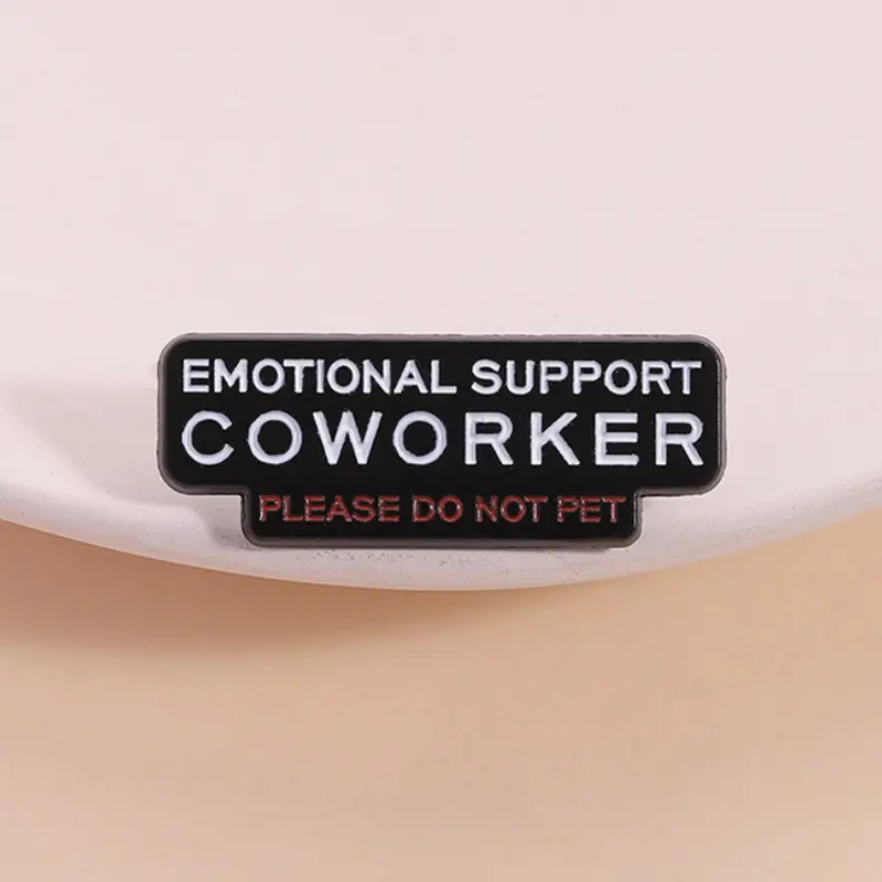 Emotional Support Colleague Lapel Pin, Business Office Humor Badge, Workplace Self-Parody Style, Fun Accessory for Backpack ID Card Decoration, Men, Men Accessories