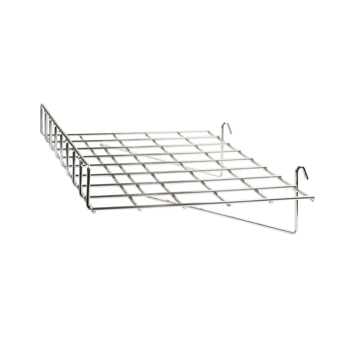 212 MAIN Econoco GWS-93 Straight Shelf with Front Lip - 24x15 in Chrome Finish, Commercial Office Furniture Display Rack for Retail Displays and Fixtures, Store Fixtures