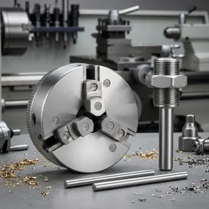 Industrial Heavy-Duty Self-Centering Drill Chuck Set, 3-Jaw & 4-Jaw Precision Lathe Accessory, High-Precision Electric Drill Tool, All-Metal Durable Chuck, Professional Metalworking Equipment, M12x1mm Adapter Kit