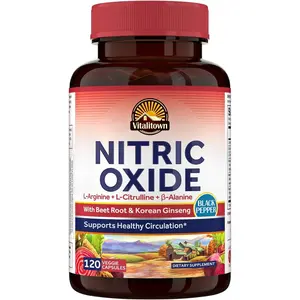 Vitalitown Nitric Oxide Supplement 2070mg, L Arginine, Beta Alanine, L Citrulline & Beet Root, Ginseng Root, Nitric Oxide Booster for Men & Women, Heart Support, 120 Caps, 40 Servings