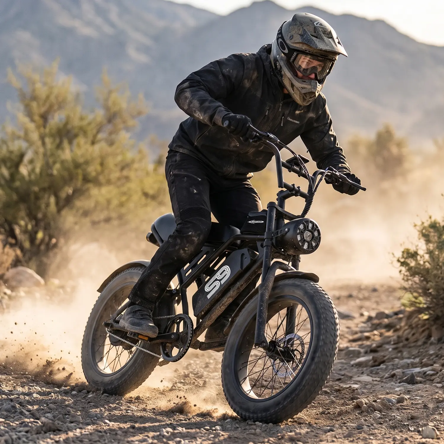 PikaBike S9-2 Adult Electric Dirt Bike, 1500W Peak Power, 28MPH Top Speed, 65Miles Range, 48V 20AH Removable Battery, 16"×4.0" Tires, Full Suspension, NFC & Password Unlock, Suitable for Snow, Sand