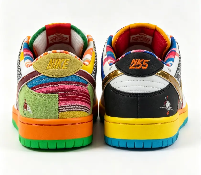 Multicolor Patchwork Low Top Skate Sneakers, Mismatched Color Design, Mixed Suede & Fabric Upper, Colorful Laces, Vibrant Retro Street Shoes