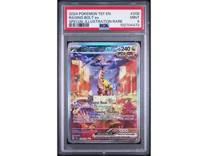 2024 Pokemon Scarlet and Violet Temporal Forces Special Illustration Rare Raging Bolt Ex #208 PSA 9