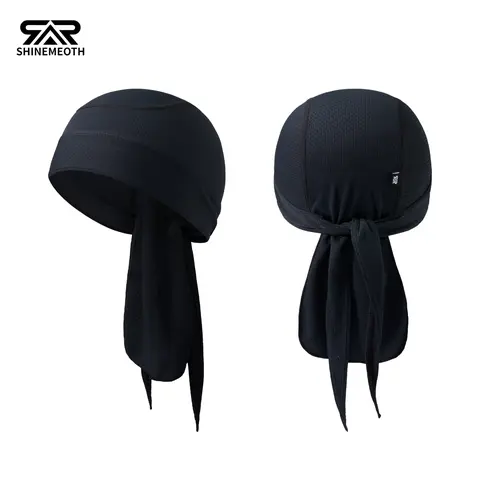 SHINENEOTH 2/3Pcs Sports Durag Skull Cap, Lightweight Mesh Tie-Back Head Wrap for Running, Gym, Cycling & Outdoor Wear