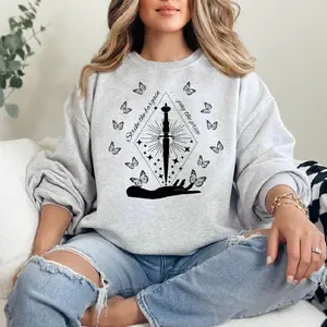 Quicksilver Fantasy Crewneck Sweatshirt, Bookish Hoodie, Magical Book Lover Gift Unisex Soft Comfort Crewneck Pullover Long Sleeves Graphic Fabric Sweater