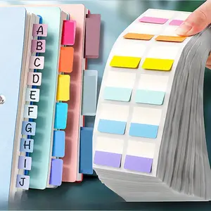 120pcs multifunctional, writable plastic index tags, Alphabet Stickers - reusable page markers and document file organizer for office management