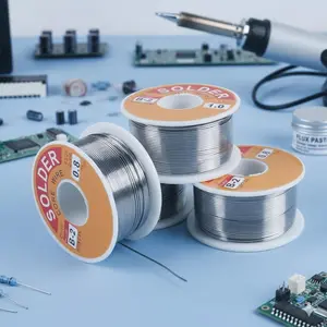 2% Flux Rosin Core Solder Wire for Electronics, Low Temperature Fast Melting PCB Repair, 50g/100g Eco-Friendly Roll, High Fluidity Precision Welding Tools, Low Residue Lead-Free Solder Spool for Electrical Work