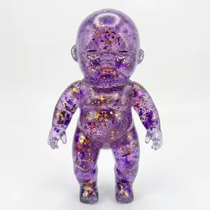 Squishy Babies Glitter Big Dancing Soft Moldable Slow Rising Squeeze Sensory Fidget Stress Ball Anxiety Relief for Kids Adults SummerWins Christmas Stocking Stuffers Birthday Gifts，purple