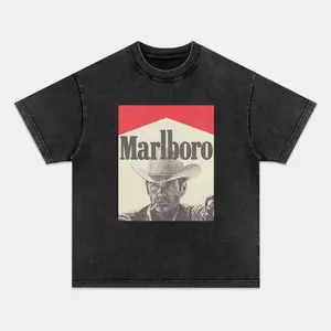 MARLBORO T-shirt, Unisex Vintage Crew Neck Regular Fit Cotton Fabric Casual Comfort Breathable Short Sleeve Funny T-shirts Fashion Men&Women's Top for Streetwear 123004