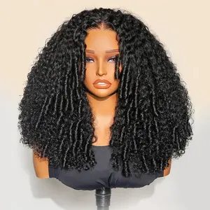 Alipearl Hair 250% Density Spiral Curl Kinky Curly 5x7 Lace Closure Glueless Wigs Pre Styled Pre Cut Lace Wigs Human Hair Beginners Friendly Glueless Wig
