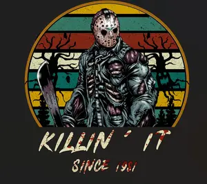 Jason 1981 Movie Theme Killin' It Ready-to-Press DTF Heat Transfer, DTF Transfers for Cotton, Polyester & Cotton Blend DIY Specialty Supplies