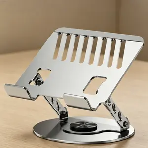 360 rotating laptop stand, Swivel computer riser, Foldable metal laptop stand, Adjustable cooling laptop stand, Heavy duty laptop holder, Portable aluminum laptop stand