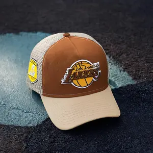 New Era NBA Los Angeles Lakers 9Fifty Snapback Cap, Retro Streetwear Trucker Hat
