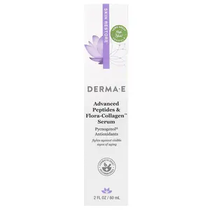 DERMA E Advanced Peptides & Flora-Collagen Serum, 2 fl oz (60 ml)