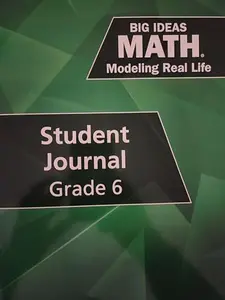 USED-Big Ideas Math: Modeling Real Life - Grade 6 Student Journal (1-year), 9781642080810, 1642080810 by Ron Larson (Hardcover)