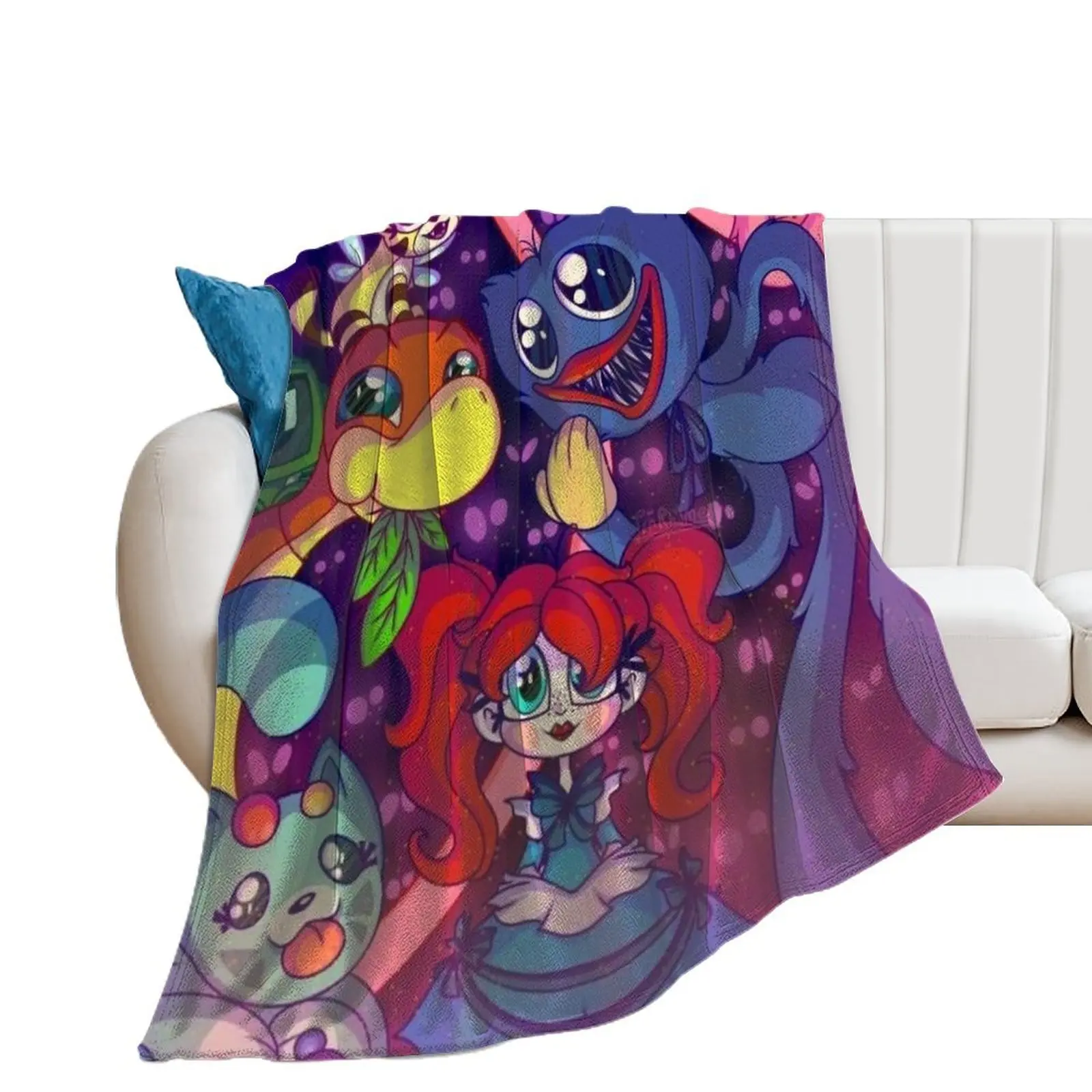 Halloween Gifts Blanket Poppy Playtime Blanket Warm for Sofa Bed Girls Boys Air Conditioning Blanket