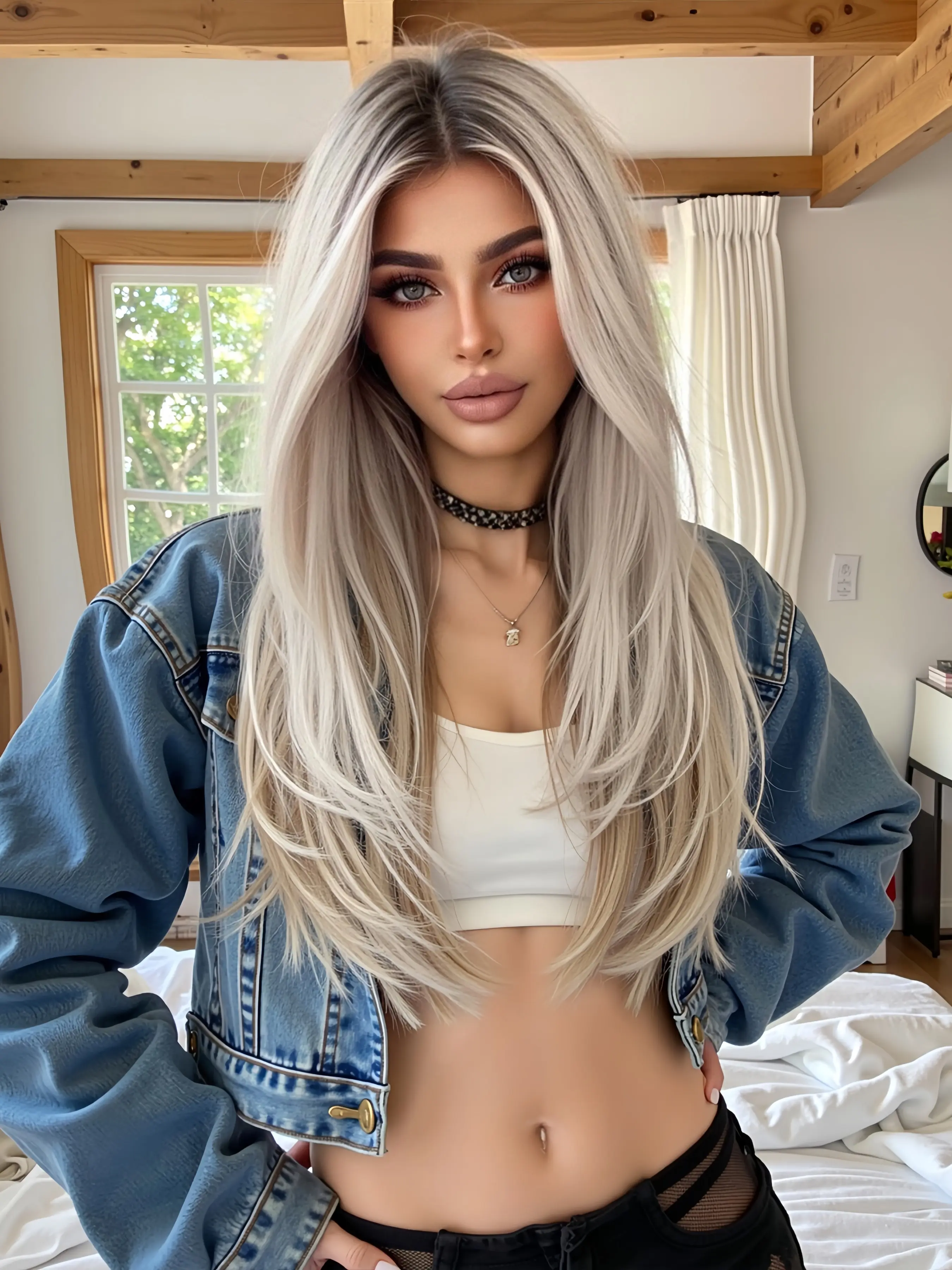 Topshe Mono Women's Classic Synthetic Wig, 20 Inch Gold Mix Straight Hair, Free Design, No Glue, Easy to Style, Glueless Straight Wigs, Glueless Beginner Wig
